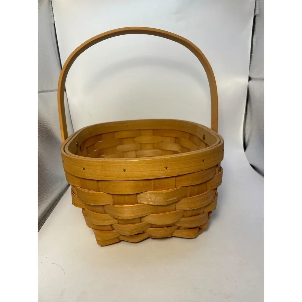 Vintage‎ Longaberger Basket Single Handle  9x5x5 rectangle 1992
